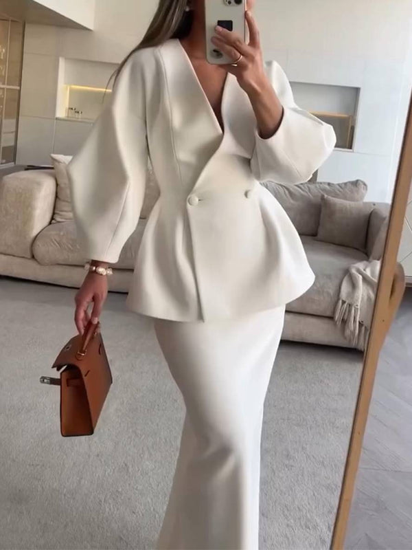Costume Femme Élégant Tailleur et Jupe - LuxeStyle