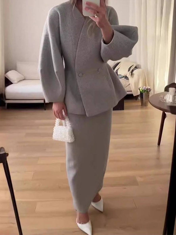 Costume Femme Élégant Tailleur et Jupe
