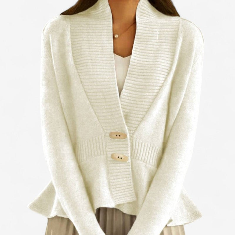 Cardigan Féminin Dentelle Col en V Manches Longues