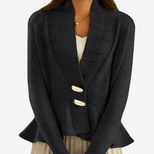 Cardigan Féminin Dentelle Col en V Manches Longues - LuxeStyle
