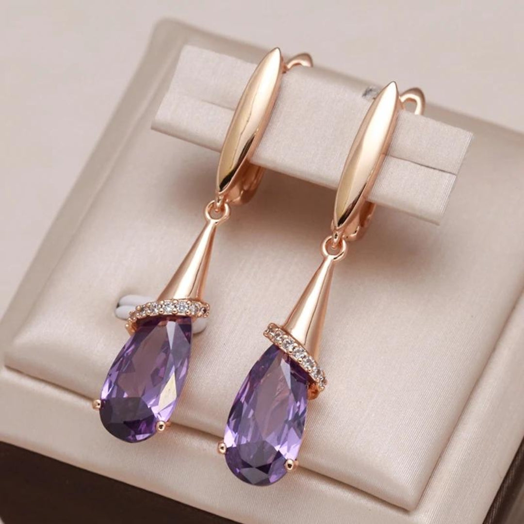 Boucles d'Oreilles Femmes Élégantes en Forme de Goutte pour Mariage - LuxeStyle