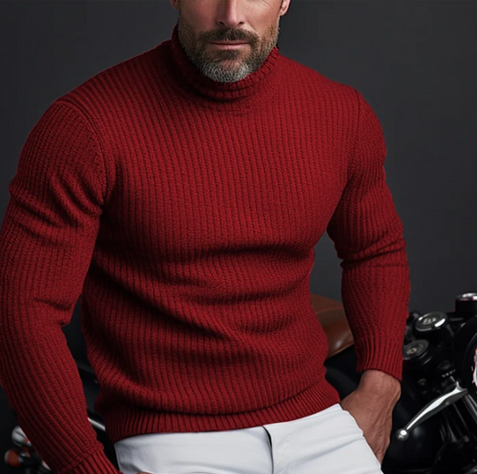 Pull Homme Col Roulé Coton Doux et Confortable - LuxeStyle