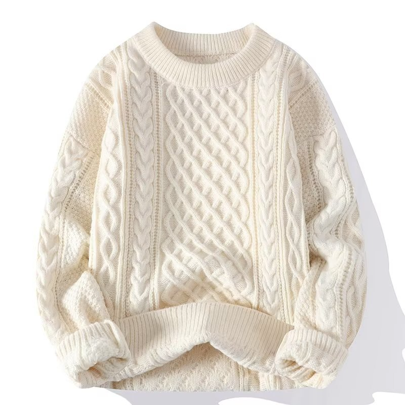 Pull TricotÉlégant Beige Homme - LuxeStyle