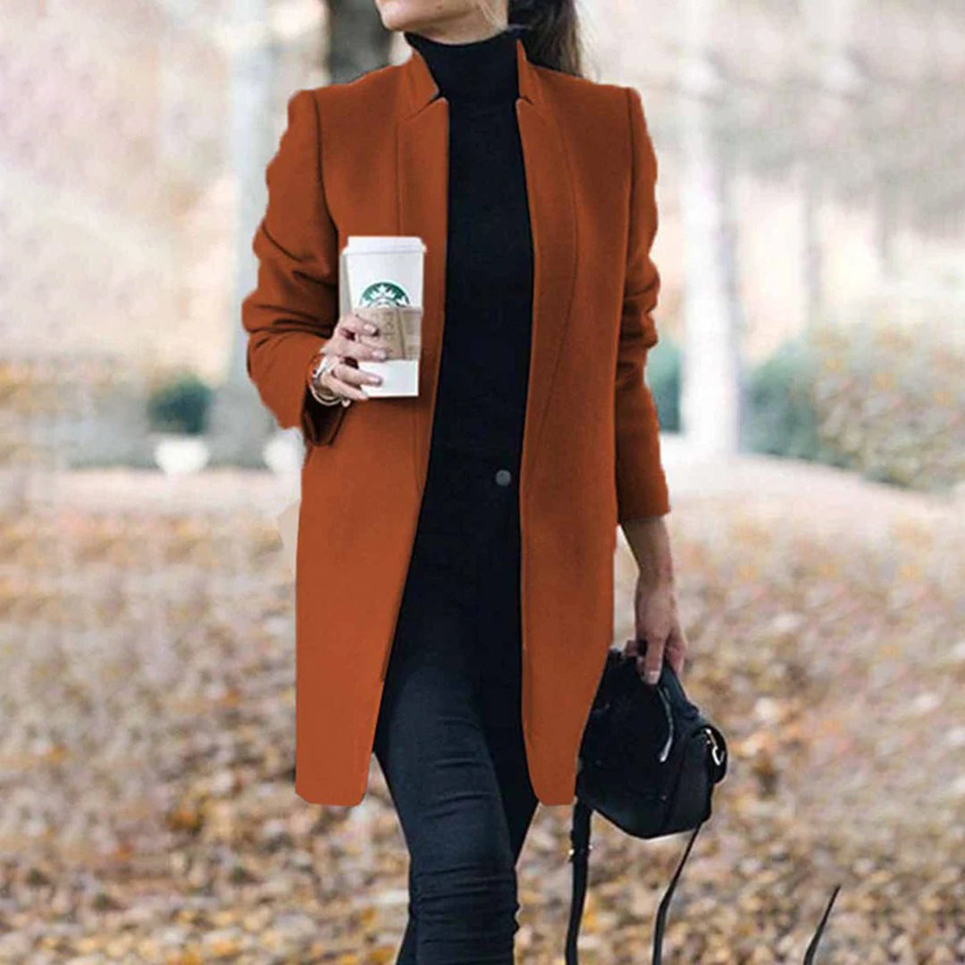 Manteau Élégant pour Femme Mi-Saison avec Manches Longues