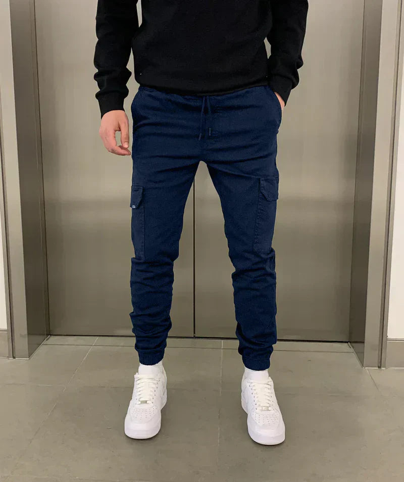 Pantalon Homme Décontracté - Jogger Élastique avec Poches Utiles