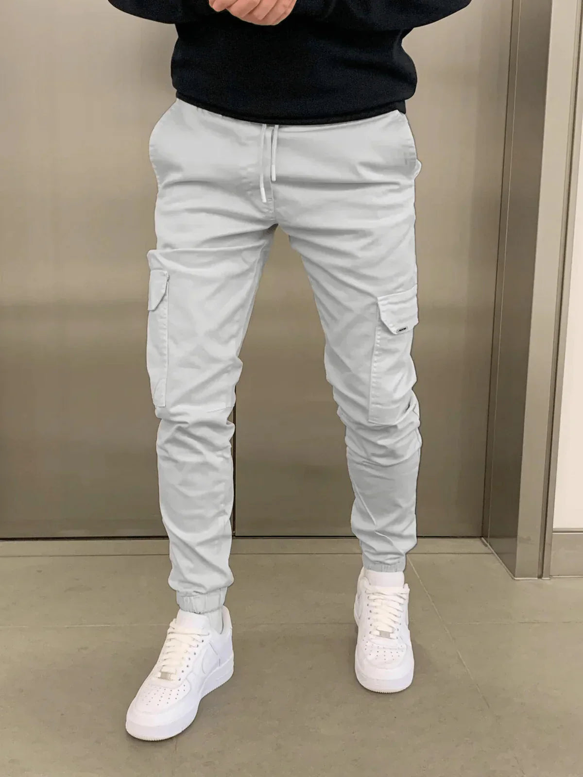 Pantalon Homme Décontracté - Jogger Élastique avec Poches Utiles