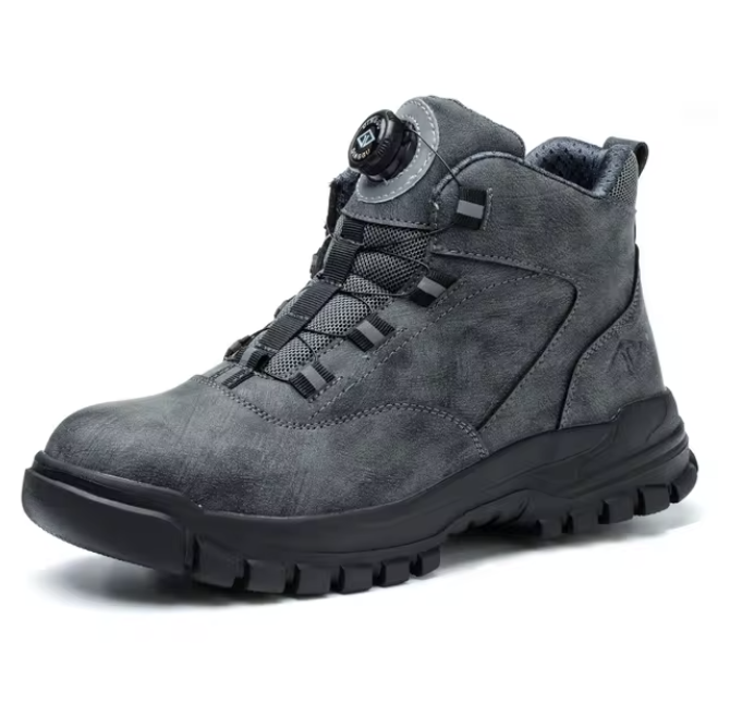 Chaussures de travail robustes avec semelles pivotantes et pointe en acier