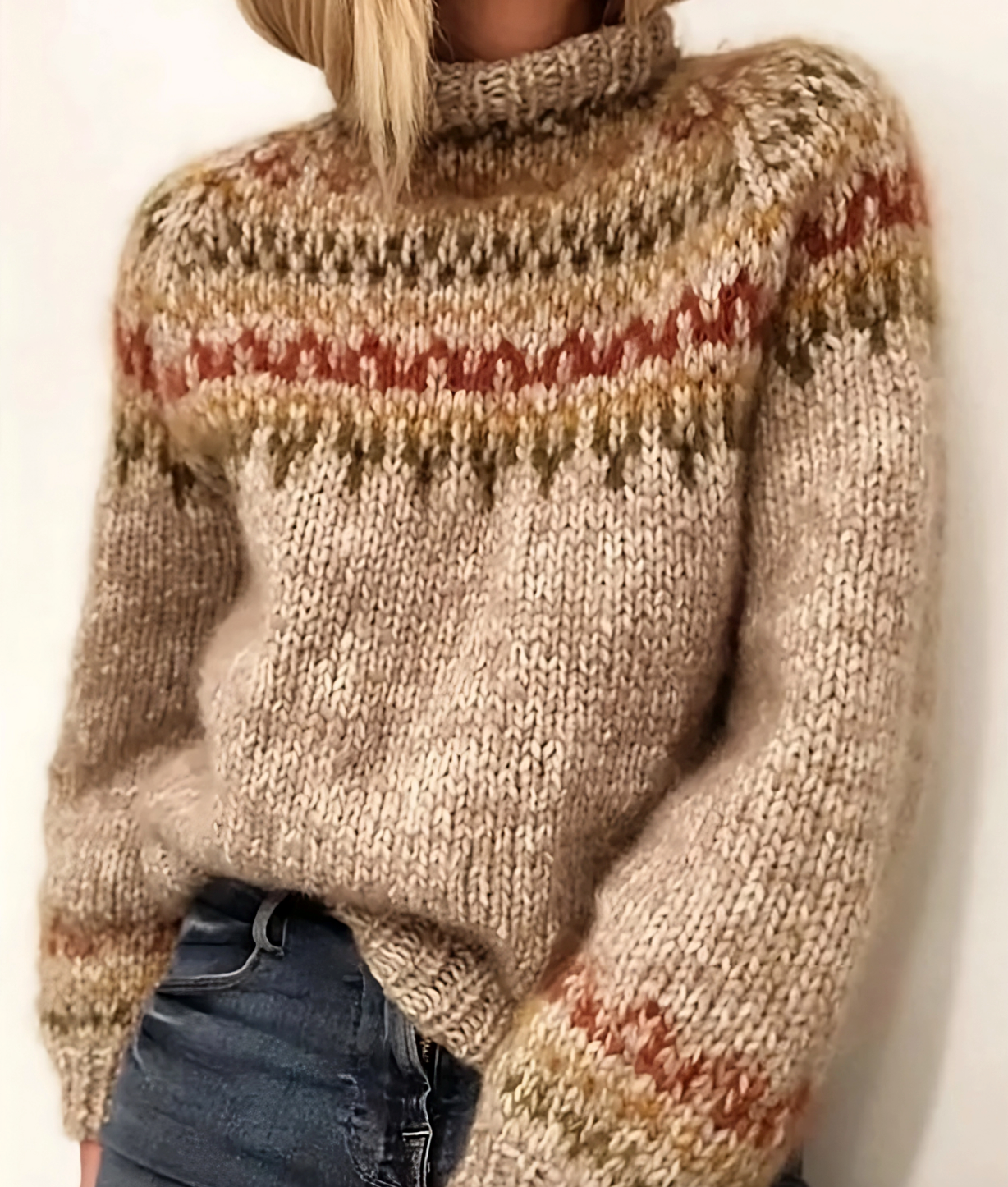 Pull Femme Col Roulé Élégant Hiver - LuxeStyle
