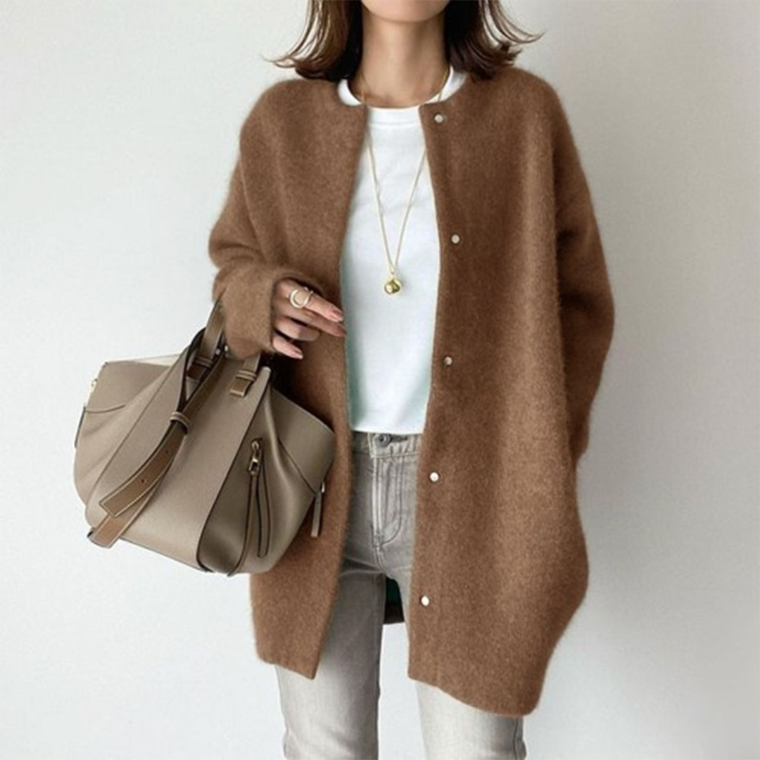 Gilet Femme Chic et Douillet - Cardigan Élégant en Laine de Luxe