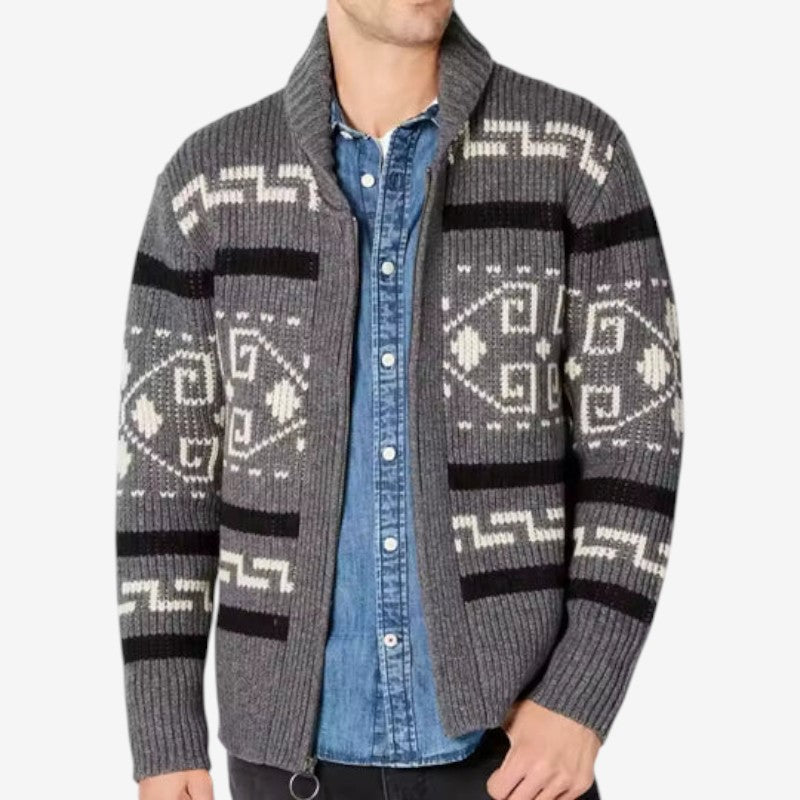 Veste zippée oversize à manches longues imprimée