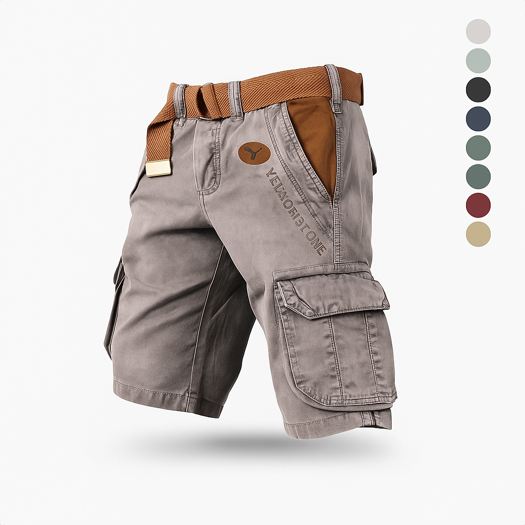 Pantalon Bermuda Noir Élastiqué pour Homme