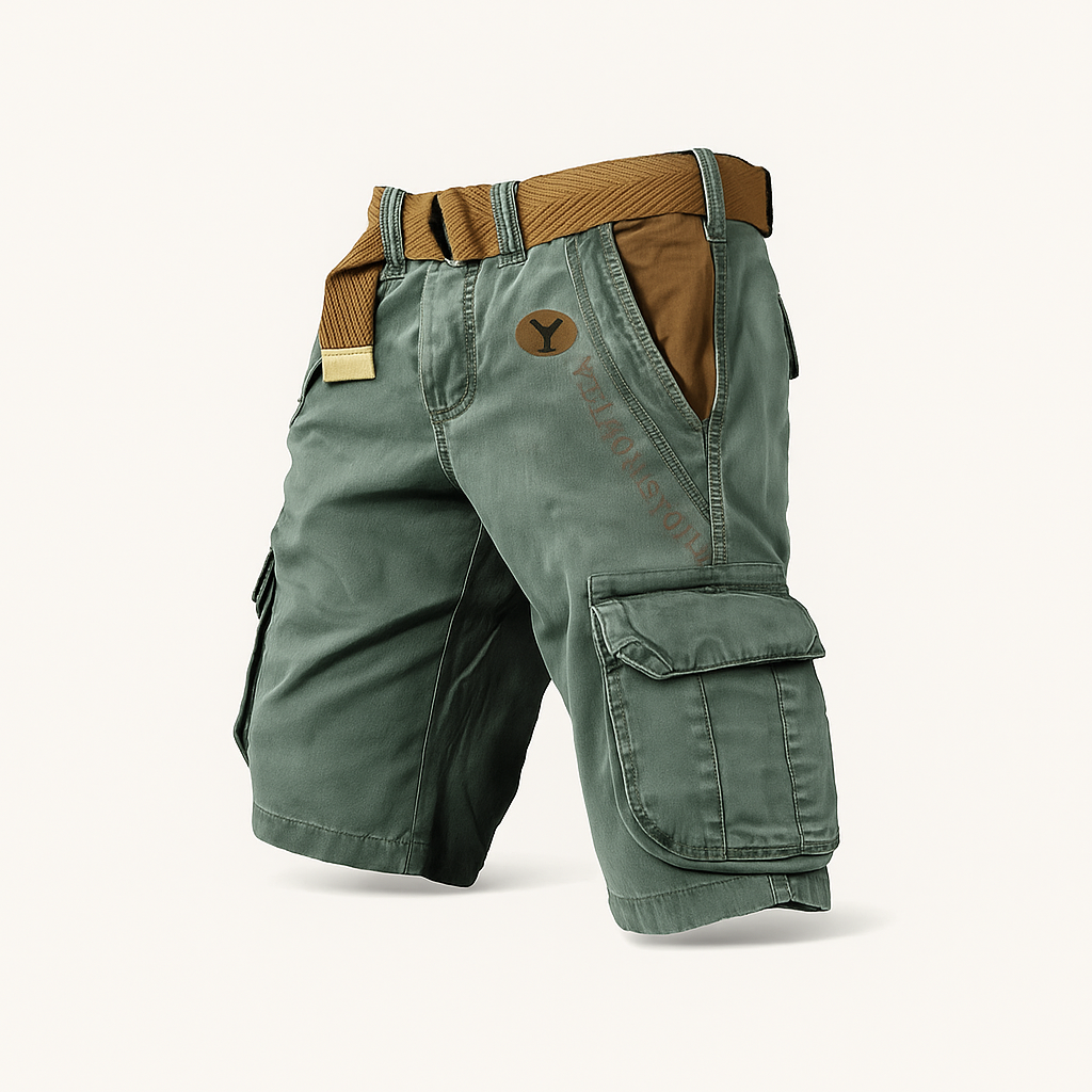 Pantalon Bermuda Noir Élastiqué pour Homme