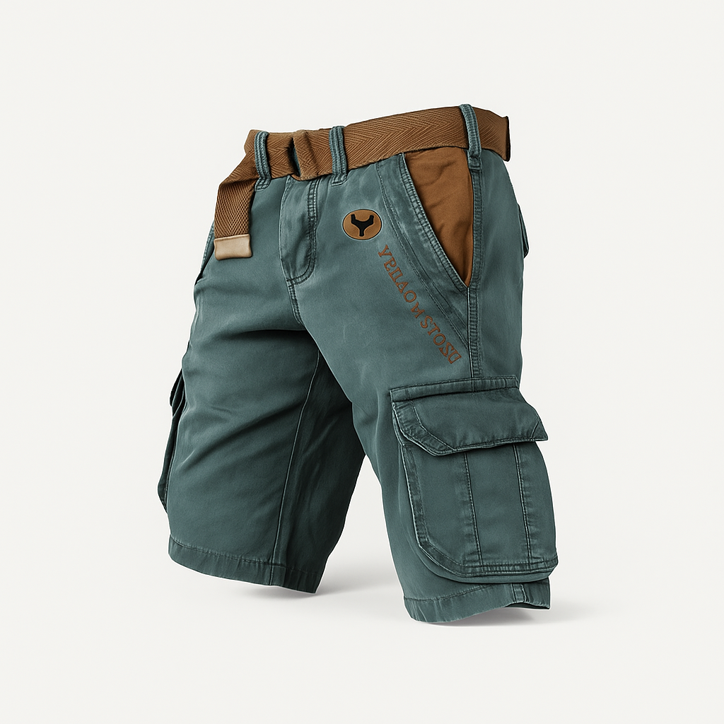 Pantalon Bermuda Noir Élastiqué pour Homme