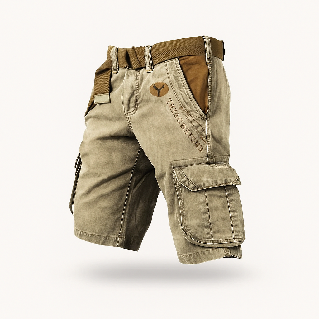 Pantalon Bermuda Noir Élastiqué pour Homme