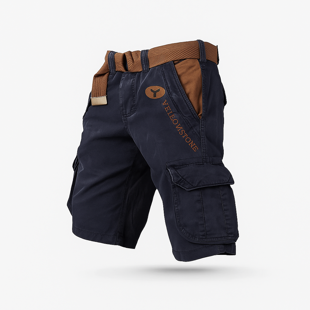 Pantalon Bermuda Noir Élastiqué pour Homme
