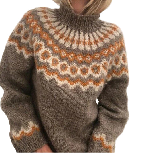 Pull Femme Col Montant Hiver Chaud - luxestyle