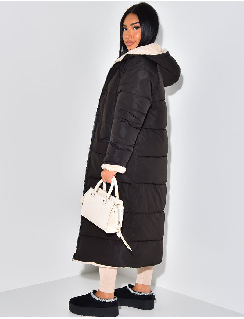 Veste Douillette Femme à Fermeture Éclair Reversible