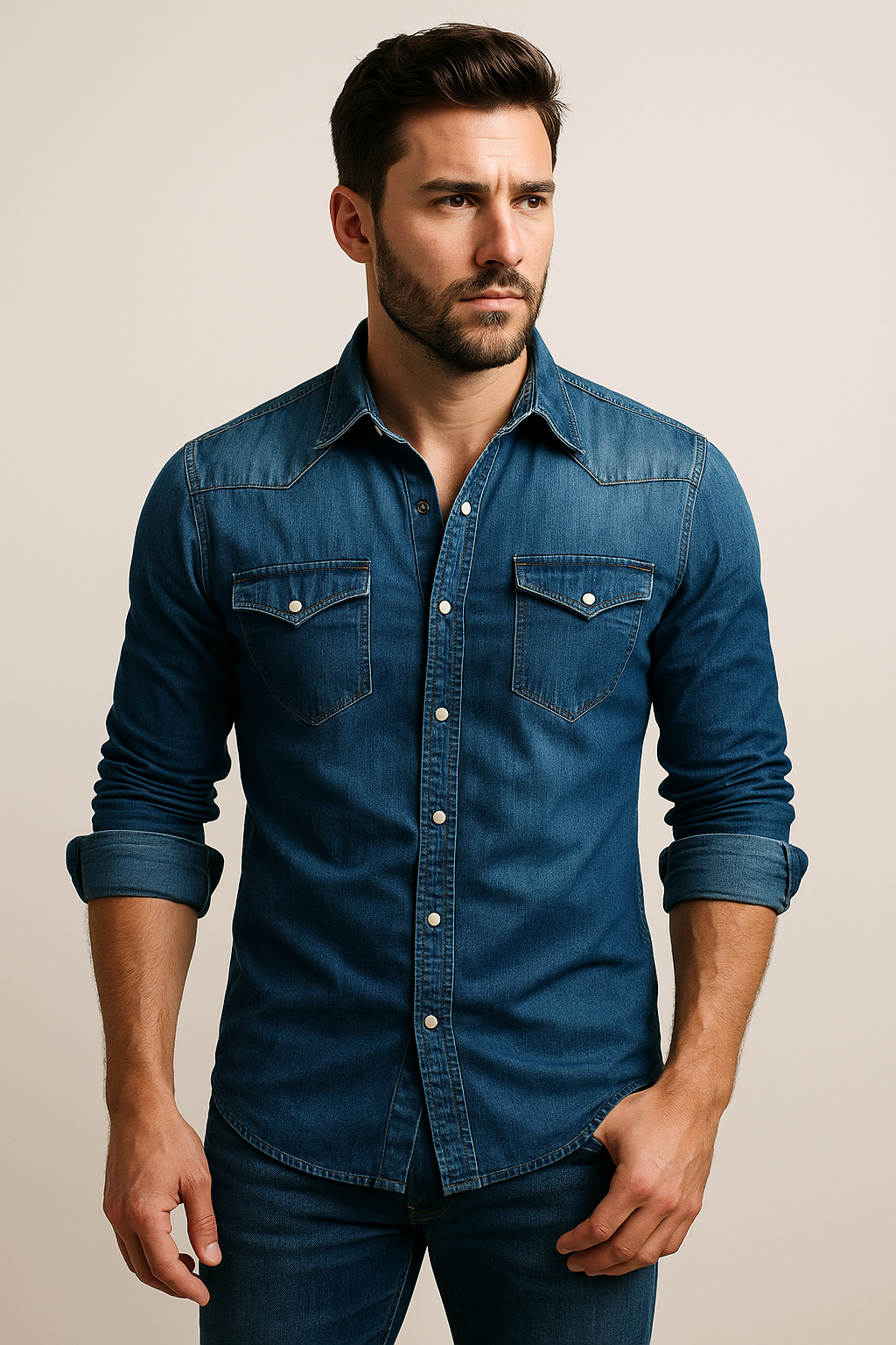 Chemise Homme Élégante Manches Longues pour Tous les Jours