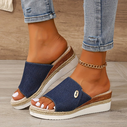 Celmiva™ – Sandales Femme Chic et Confortable à Talon Compensé & Plateforme Été