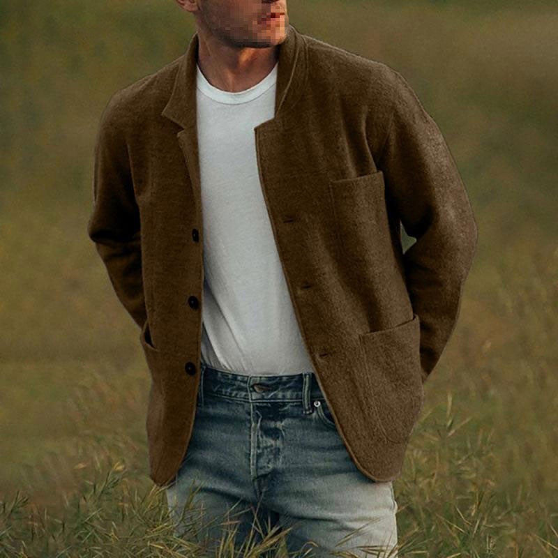 Veste Casual Chic pour Homme – Tissu structuré avec fermeture éclair et poches latérales