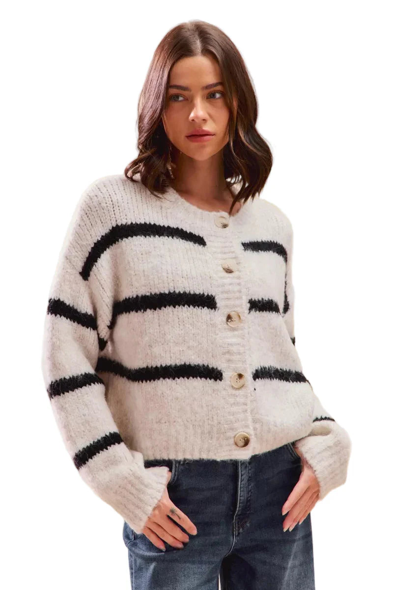 Cardigan Femme Élégant Boutons Mode - luxestyle