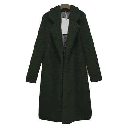 Manteau Femme Long Élégant – Doux et Chauffant pour Hiver