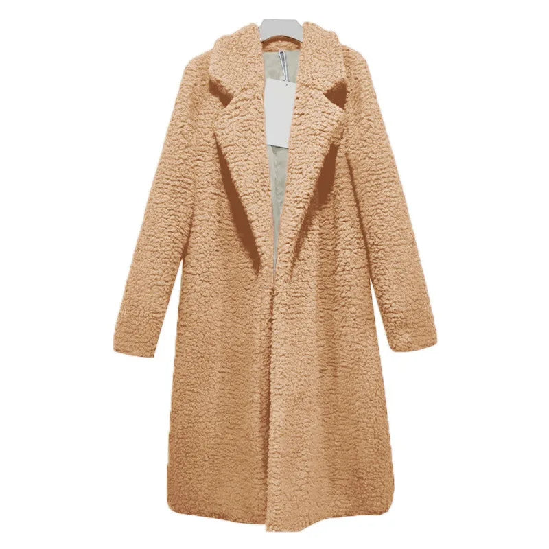 Manteau Femme Long Élégant – Doux et Chauffant pour Hiver