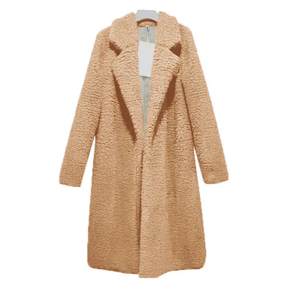 Manteau Femme Long Élégant – Doux et Chauffant pour Hiver