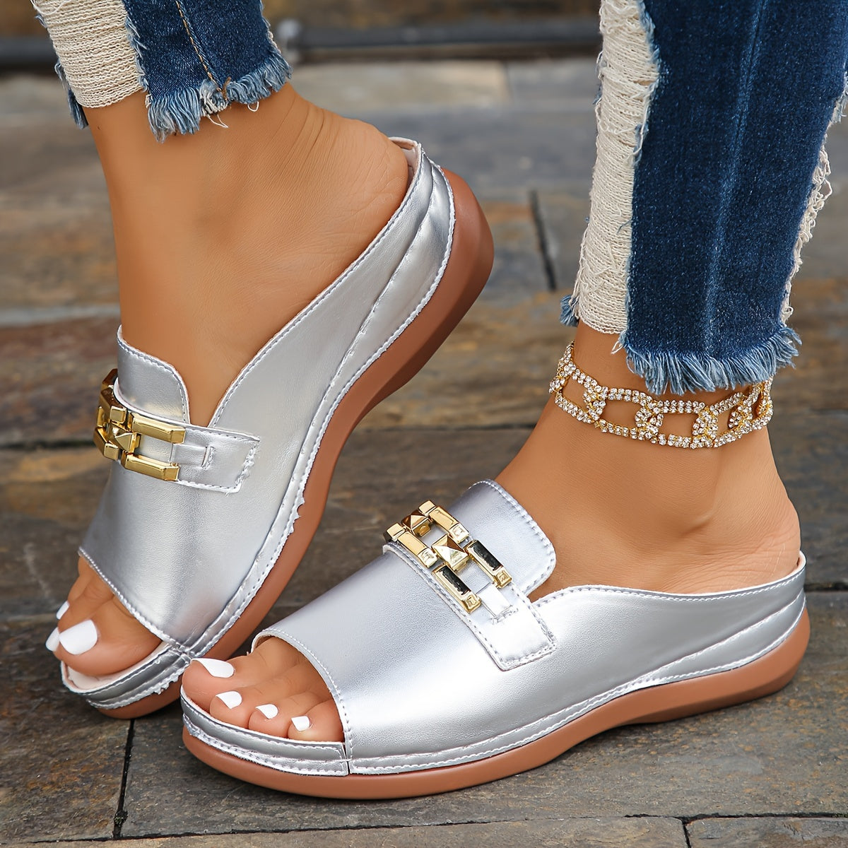 CharmVita™ – Sandales Compensées Femme Élégantes et Confortables