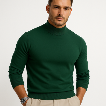 Pull Homme Col Roulé Chic en Maille Douce Luxe