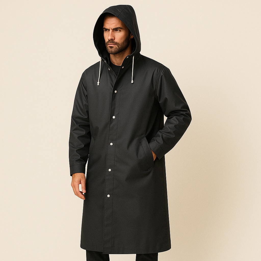 Manteau de Pluie Homme Étanche et Respirant avec Capuche Réglable - LuxeStyle