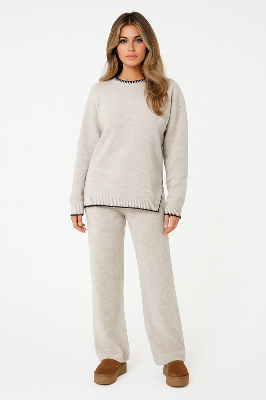 Ensemble Détente Femme - Set Maille Doux et Confortable - LuxeStyle