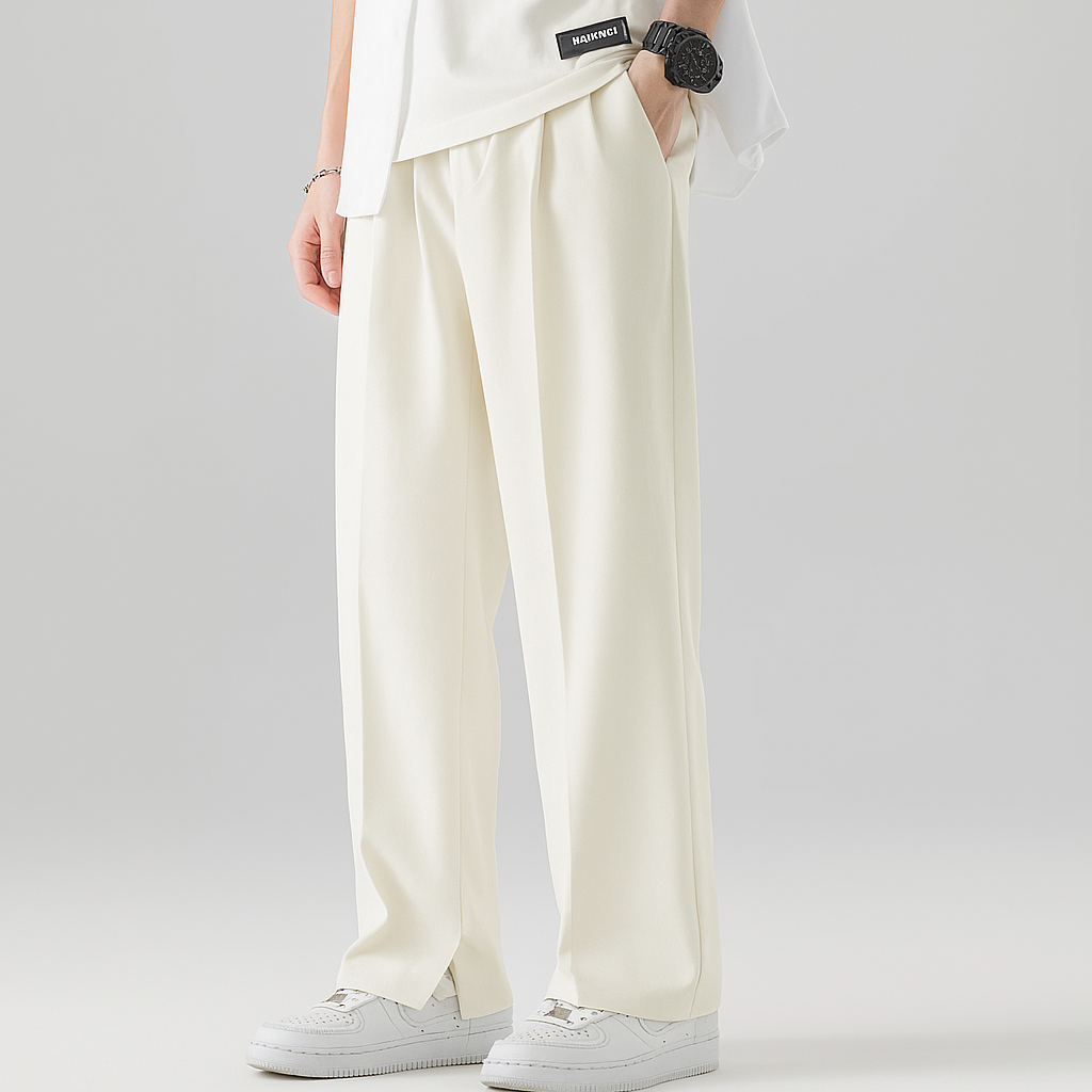 Pantalon Homme Léger Été avec Ceinture Élastique