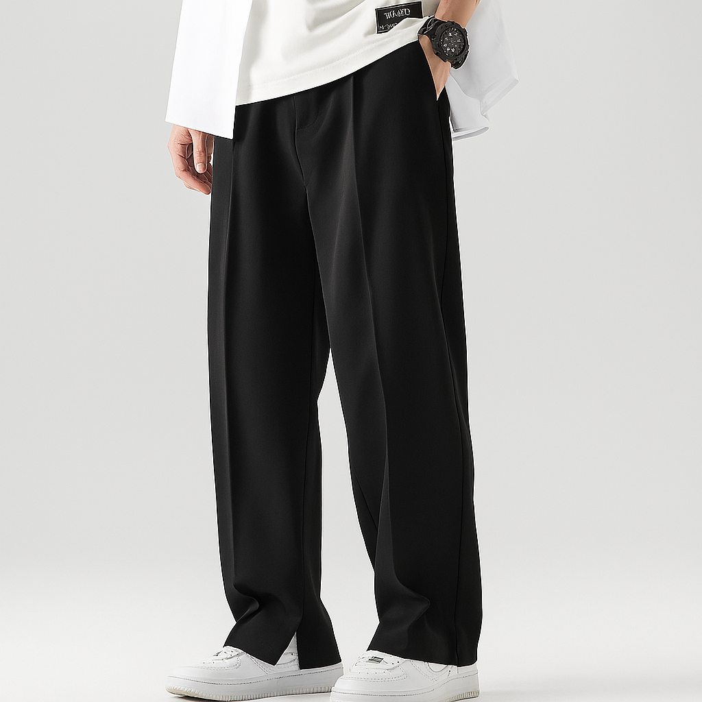 Pantalon Homme Léger Été avec Ceinture Élastique