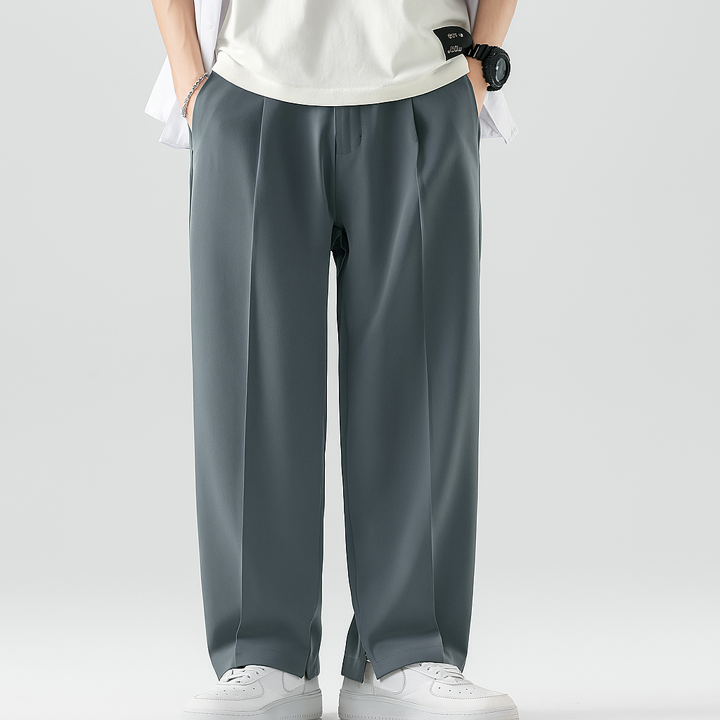 Pantalon Homme Léger Été avec Ceinture Élastique