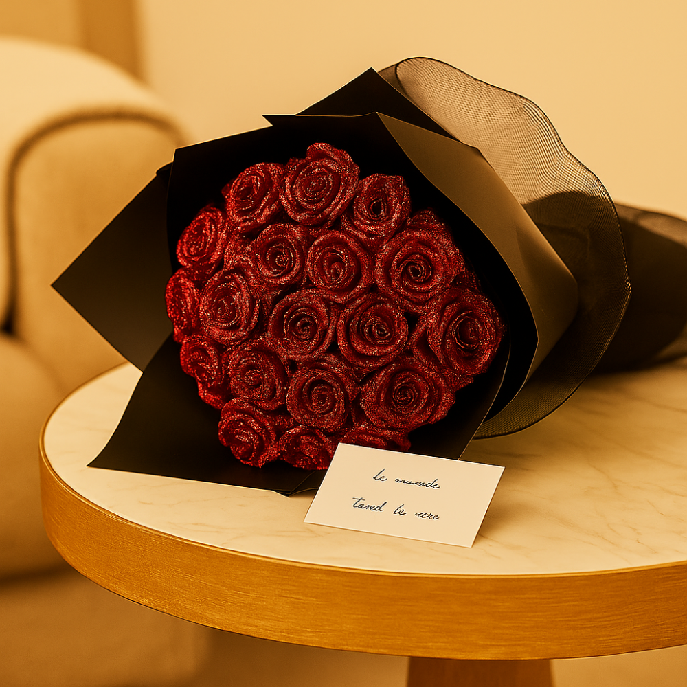 Bouquet de Roses Éternelles scintillantes