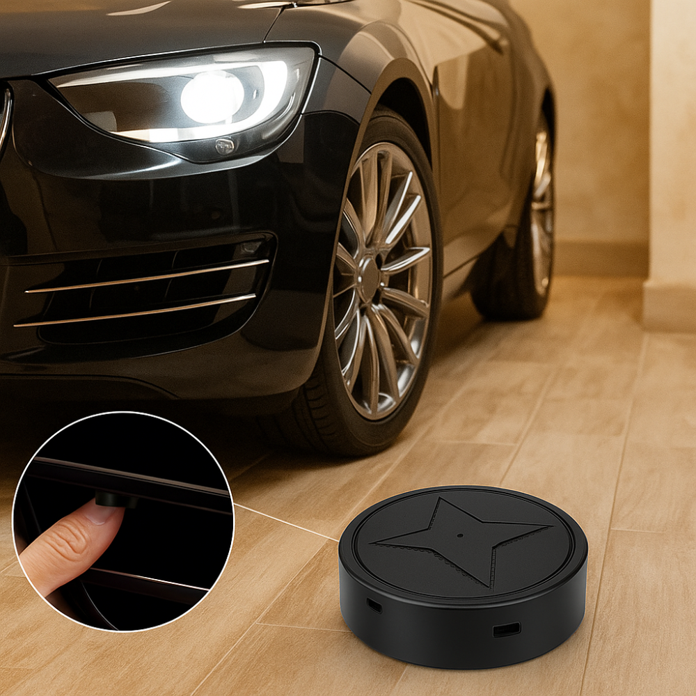 Traceur GPS Compact et Puissant - Localisation en Direct + Aimant Très Fort - BlxckFR