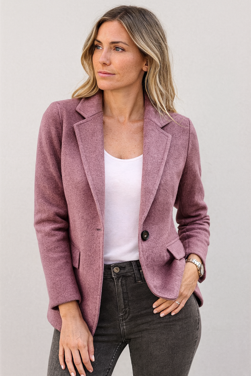 Manteau Femme Long Élégant en Laine Chaude Hiver