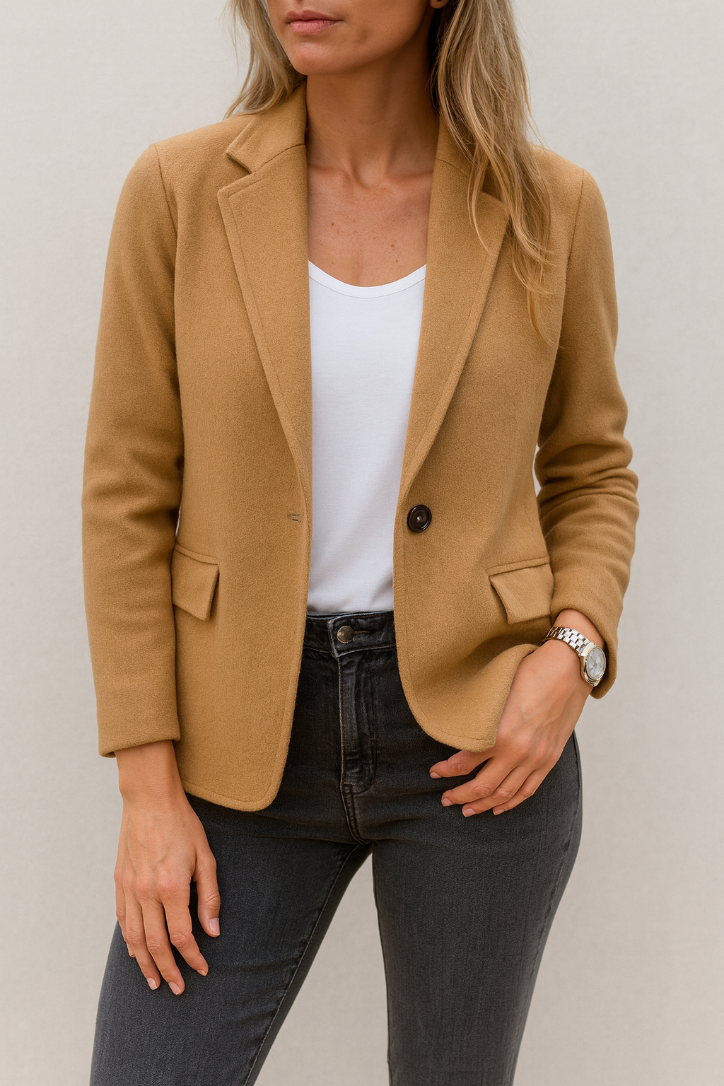 Manteau Femme Long Élégant en Laine Chaude Hiver