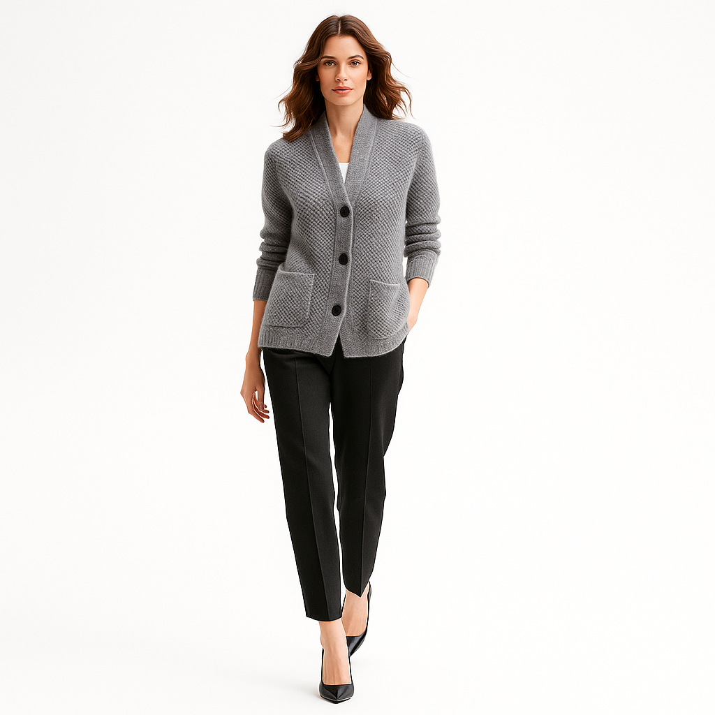 Cardigan femme douillet épais largement découpé - LuxeStyle