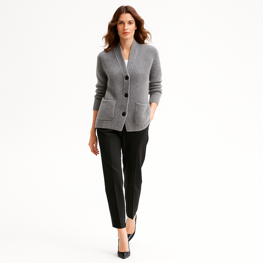 Cardigan femme douillet épais largement découpé - LuxeStyle