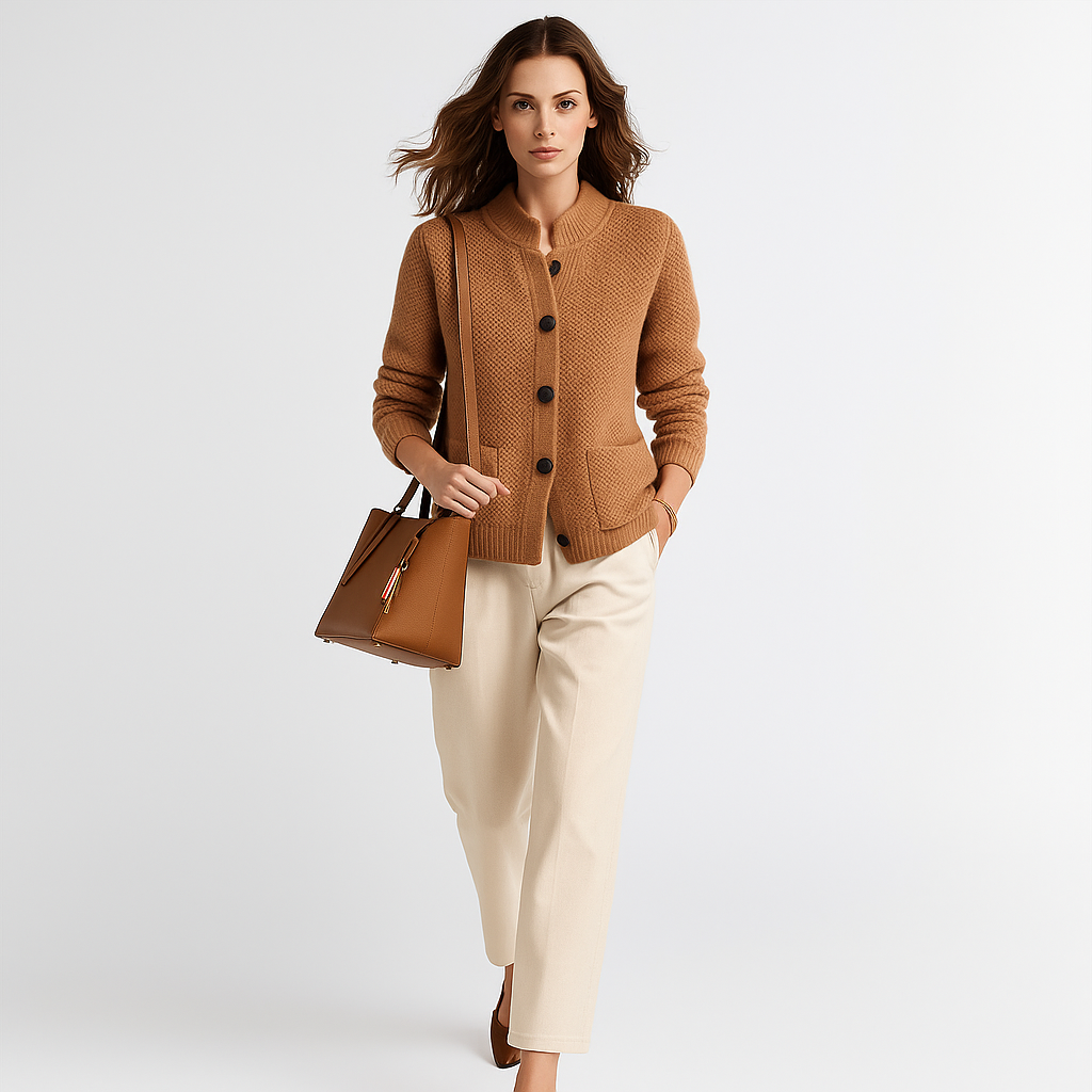 Cardigan femme douillet épais largement découpé