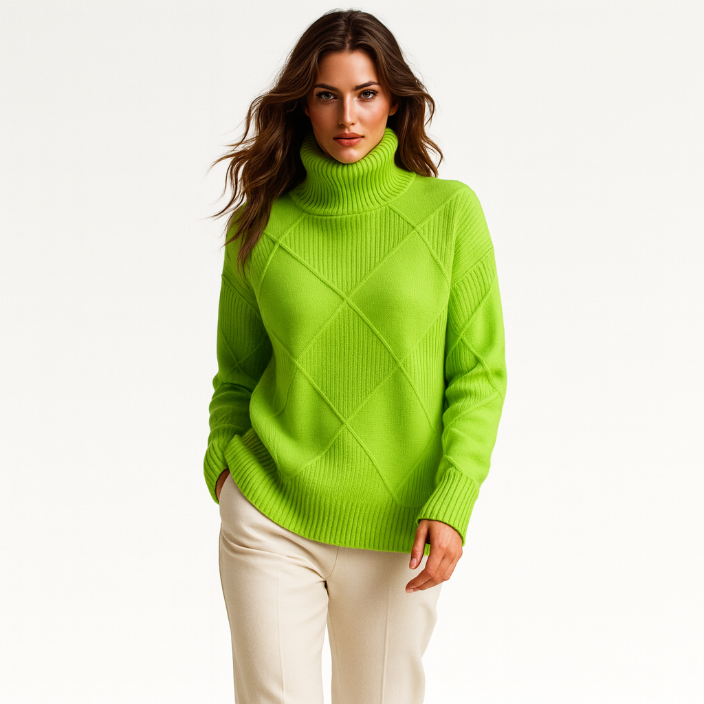 Pull Femme Col Montant Chaud et Confortable - LuxeStyle