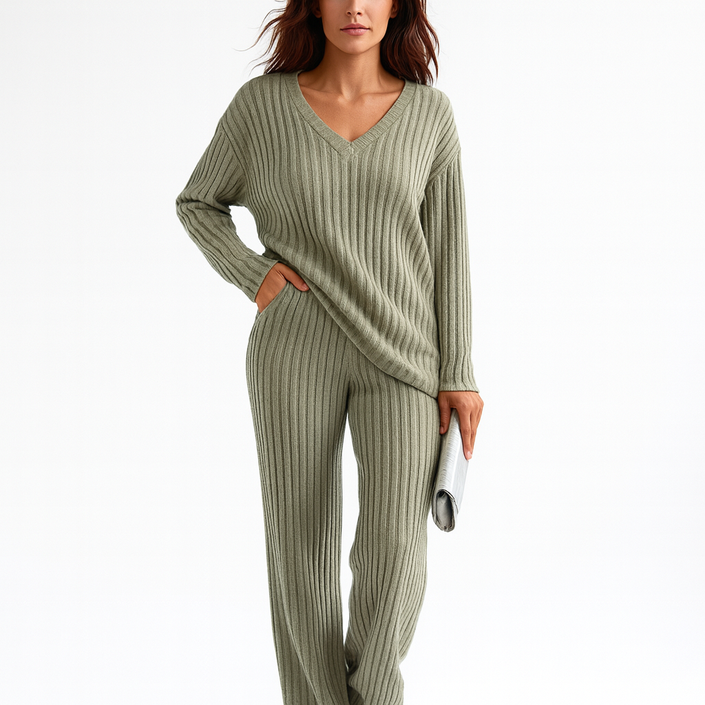 Ensemble décontracté femme en maille molletonnée