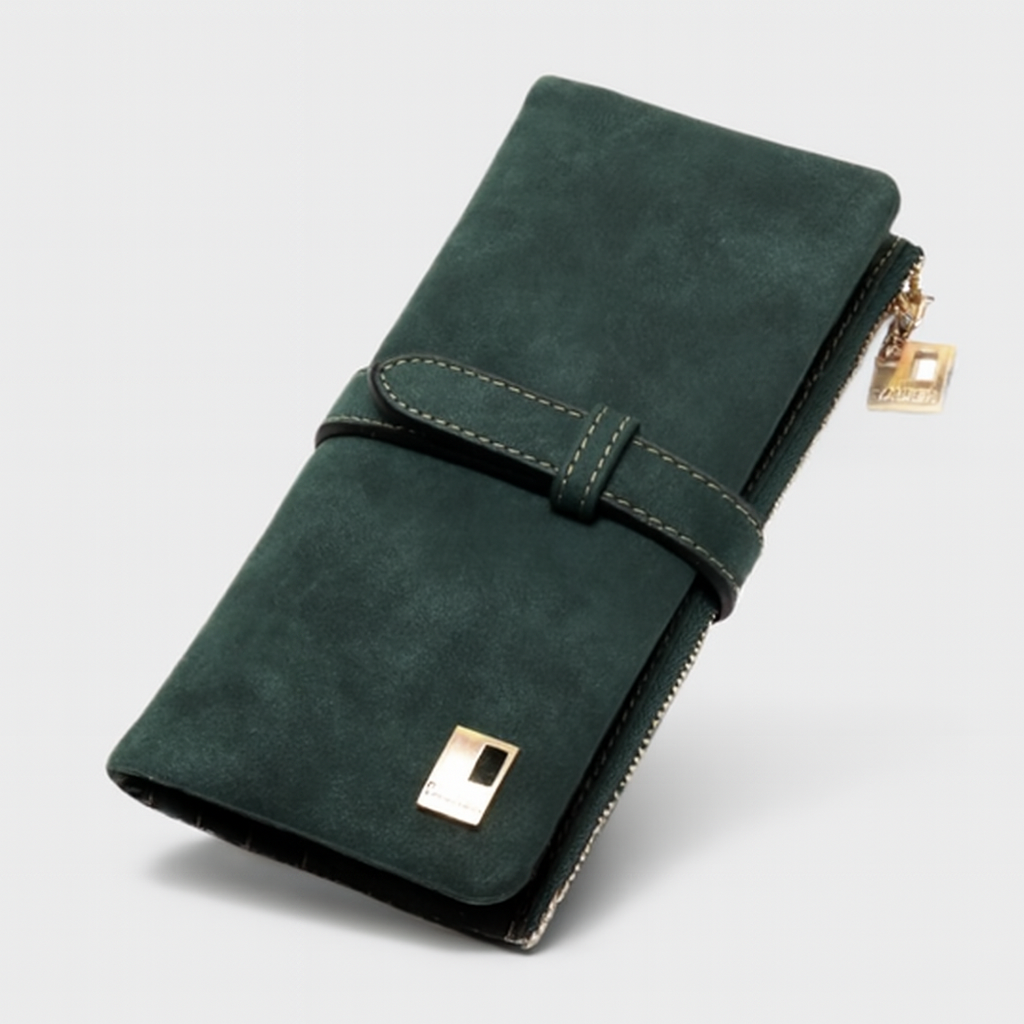 Martha - Portefeuille femme large avec fermeture éclair - LuxeStyle