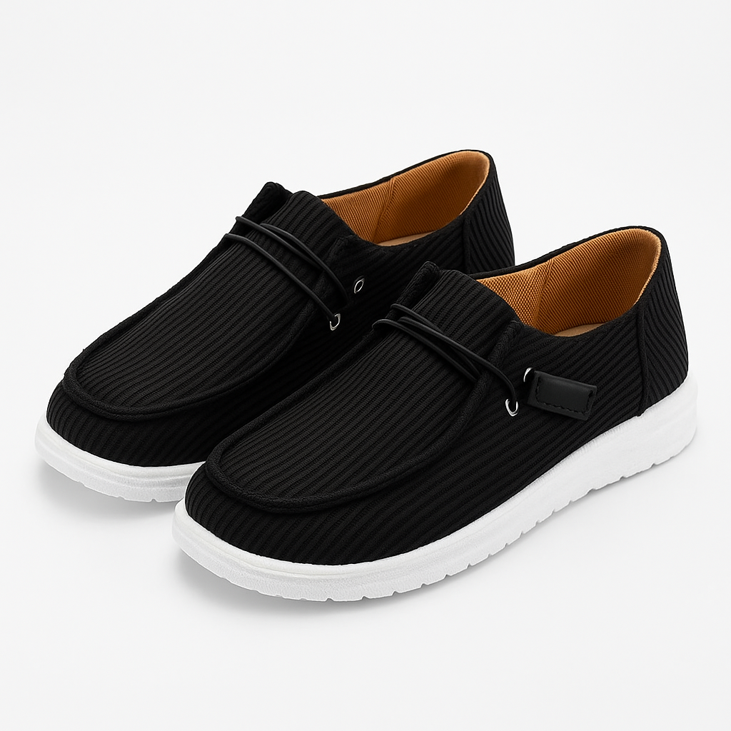 Baskets Casual Noires Homme Semelle Blanche - LuxeStyle