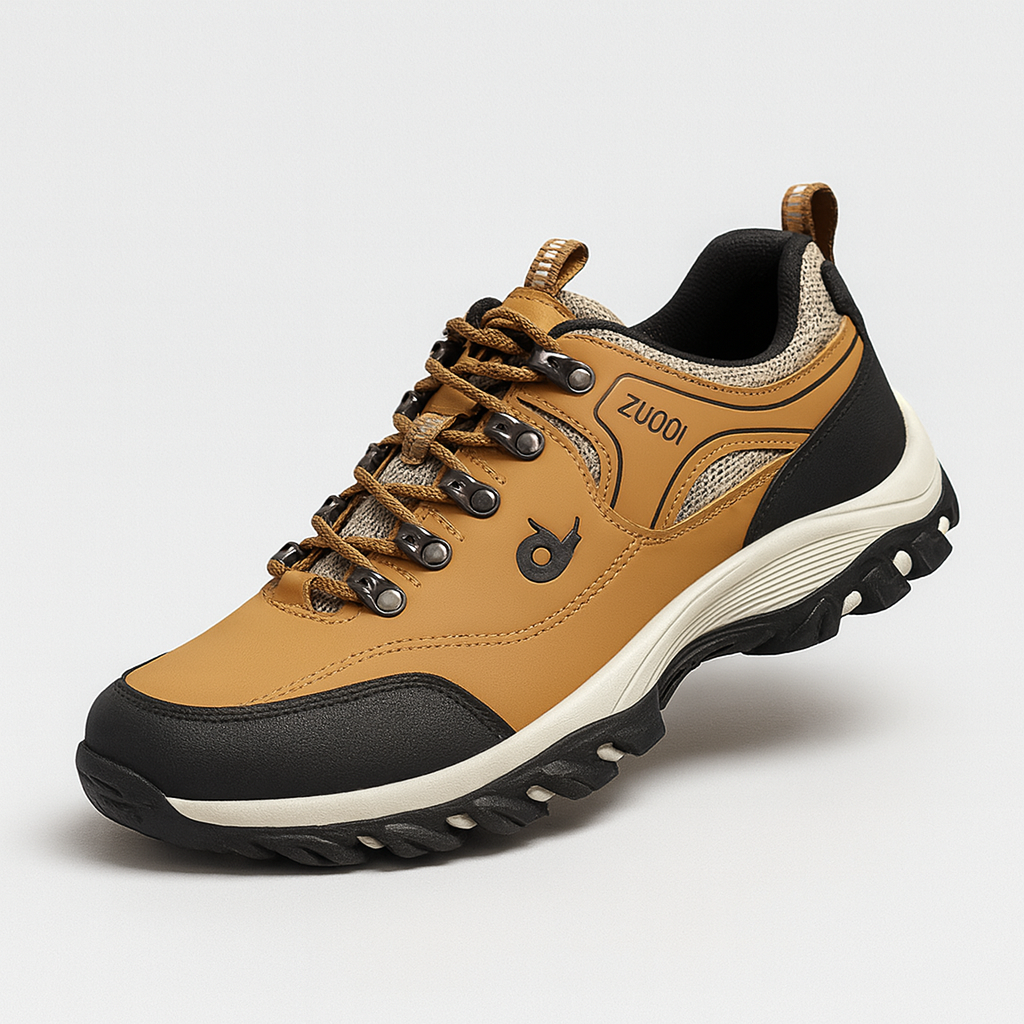 Bottes de marche robustes pour homme cuir brun - LuxeStyle