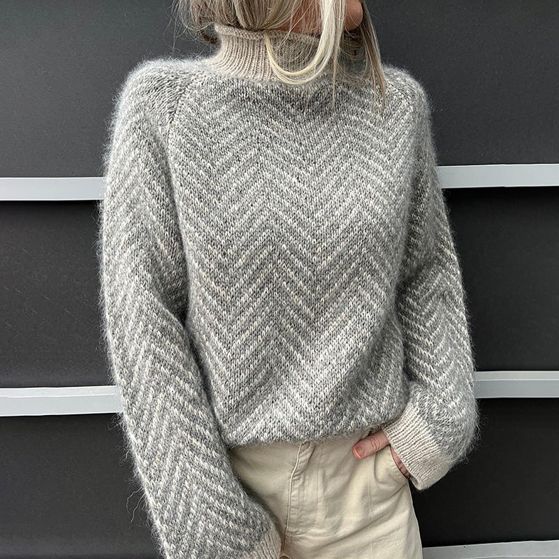 Pull Femme Col Roulé Chic Hiver - luxestyle