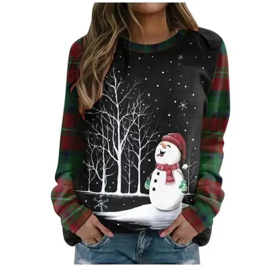 Tops De Noël Pour Femme Avec Imprimé | Manches Longues