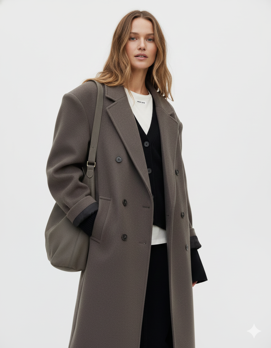 Manteau femme décontracté - Veste oversize tendance à deux boutons - LuxeStyle